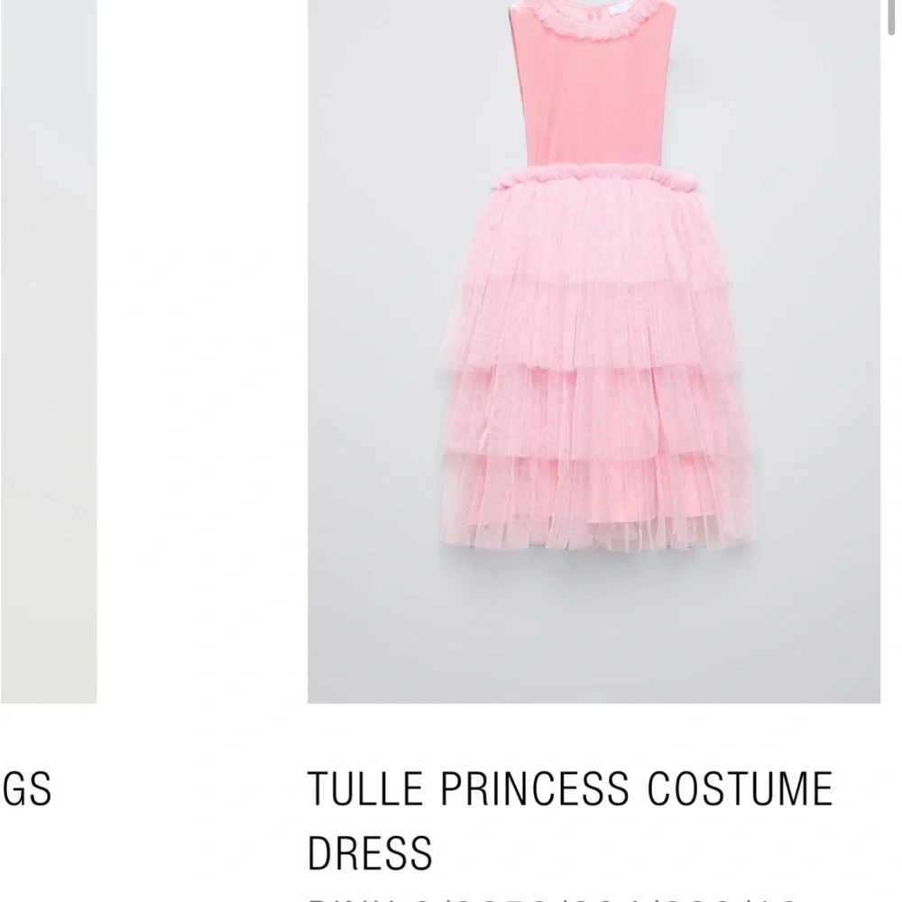 Zara kids Pink Tulle Princess Costume Dress - set